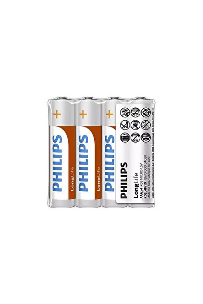 Philips Longlife İnce Kalem Pil AAA 4 Lü