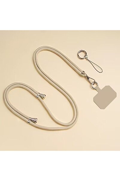 choice2 حزام هاتف قابل للتعديل عالميًا من الكاكي مع قلادة وحافظة هاتف بلون سا...