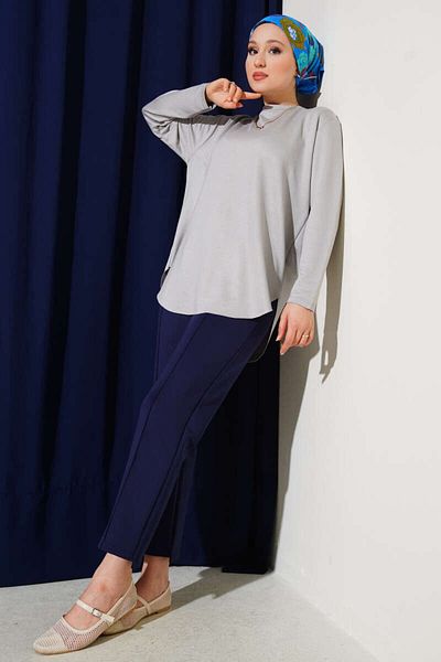 Smymoda Basic Bottom Seamless Solid Color Long Sleeve Tunic