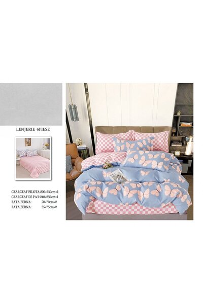 FIONNA.RO Finet Bed Linen - Pink Butterflies