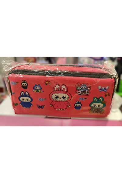 ada çanta kırtasiye Cutie de creioane/pungă cu două compartimente cu figurină Labubu AD11121