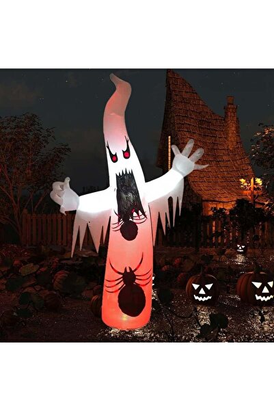 YIZHIHUA Decorațiune gonflabilă cu fantome iluminate pentru Halloween, polies...