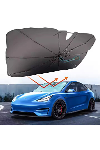 Fenrir Garage واقي شمس قابل للطي للزجاج الأمامي للسيارة بتصميم مظلة مناسب لجم...