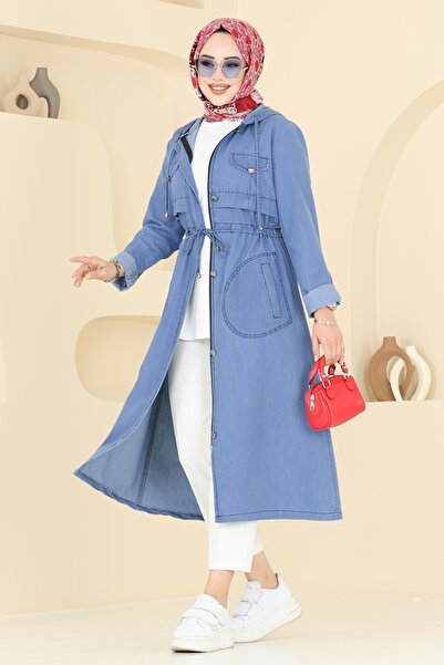 ModaMerve Beli Tünelli Kot Kap 4287MKL719-MS Açık Kot