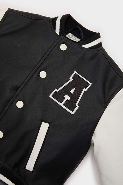DeFacto Baby Boy Waterproof College Collar Embroidered Bomber Coat E7476A525Au