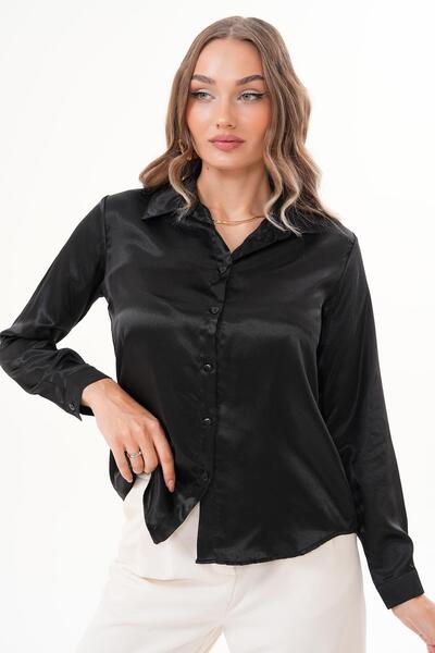 ŞİMAL Women's Satin Shirt 255123 -