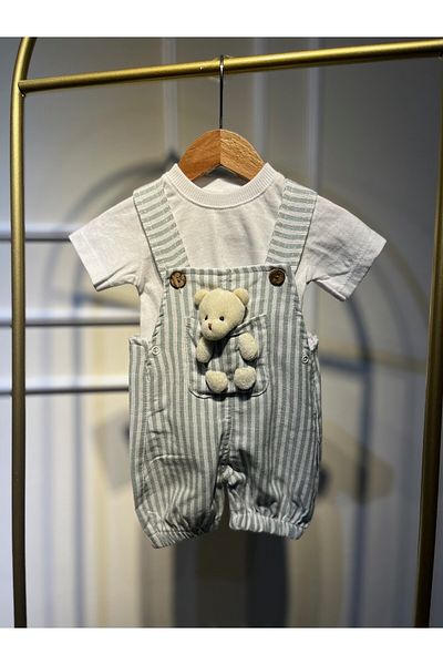 baume clothes Striped Linen Teddy Bear Badji Men's Slopet Suit