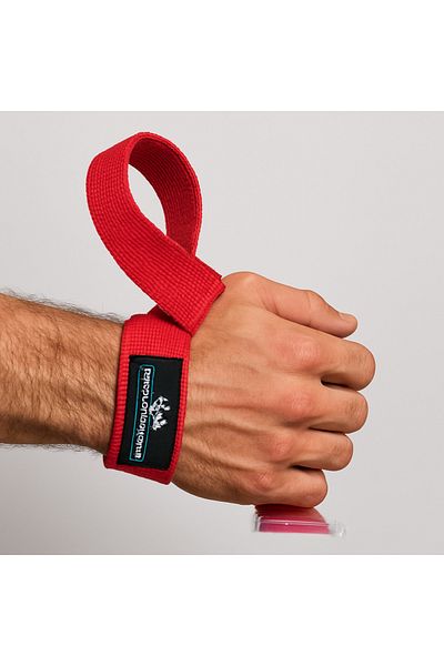 TAKVİYE DÜNYAM Lifting Straps Red Barbell Bar Pulling Apparatus 2 Pack
