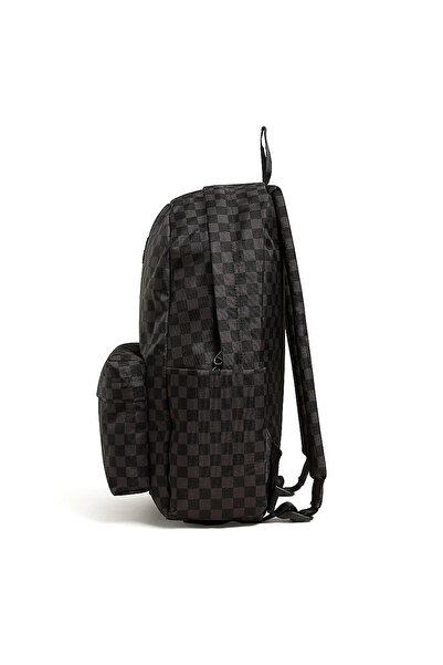 Vans Old Skool Grom Check Backpack Çocuk Siyah Günlük Stil Sırt Çantası VN000J3KBA51
