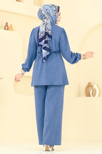 ModaMerve Beli Tünelli Sofia Takım 1015MP806-MS İndigo