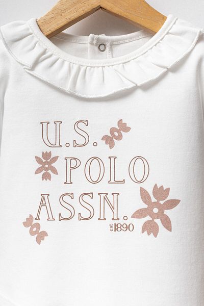U.S. Polo Assn. U.S. Polo Assn Baby Girl White Baby Sets