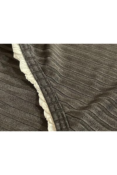 SOLOBUY Outlet Pyjama Sets Women Solid Pattern Crop Tops V Neck Long Sleeve Shirts Ruffles Pants