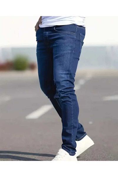 KDY Men's Straight Classic Relaxed Cut Regular Fit Lycra Denim Jeans