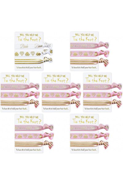 JUSTOTRY Set of 7 packages for bachelorette party JUSTOTRY, paper/textile, white/pink/gold