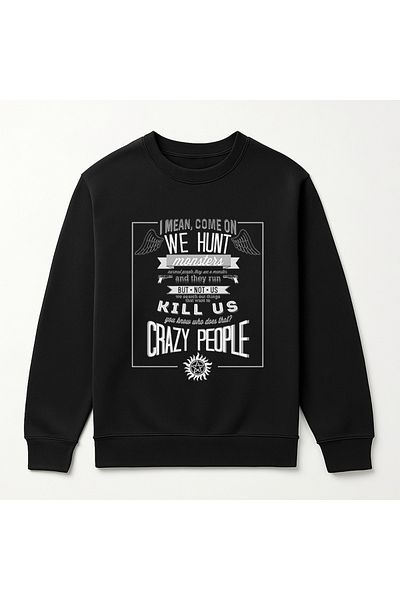 MAGORS Supernatural Designed High Print Quality Unisex Cotton Sweatshirt