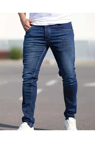 KDY Men's Straight Classic Relaxed Cut Regular Fit Lycra Denim Jeans