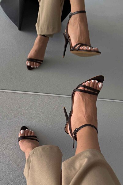 AYAKKABI PRENSİ Elaxi Ankle Strap Aci Brown Matte