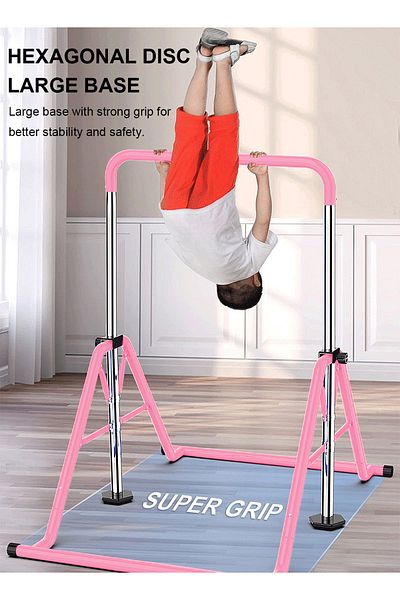 Ma Baby Expandable Gymnastics Bar for Kids - Height Adjustable Junior Training Bar for Home