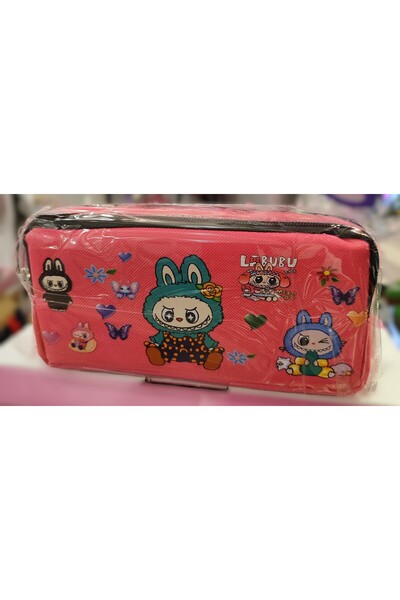ada çanta kırtasiye Cutie de creioane/pungă cu două compartimente cu figurină Labubu AD11121