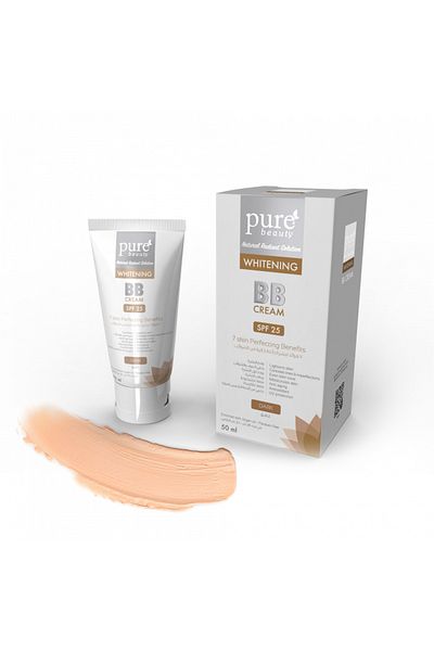 PURE BEAUTY كريم BB لتفتيح البشرة بعامل حماية من الشمس 25 فاتح - 50 مل
