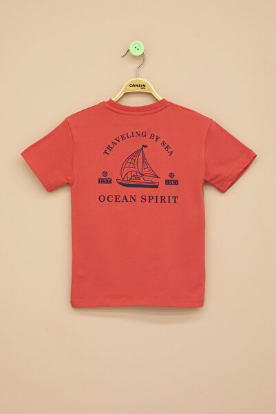 Cansın Mini Tile Teddy Bear Printed Pocketed Baby Boy T-Shirt 20933