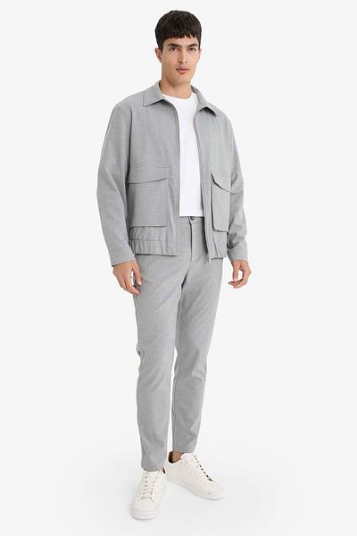 DeFacto Relax Fit Polo Collar Zippered Coat F0417Ax25Au