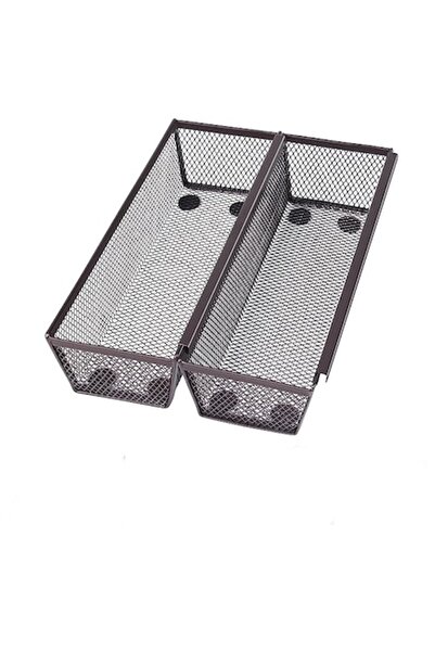 Winter Shore Set 6 organizatoare de sertare cu laterale cu blocare și picioare antiderapante din cauciuc, 22,7X8X5,5cm, negru