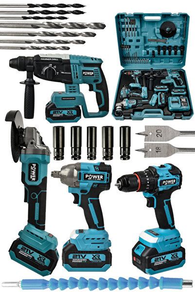 POWER BLACK Pro 21v Akülü Matkap & Taşlama & Kırıcı Delici Hilti & Somun Sıkm...