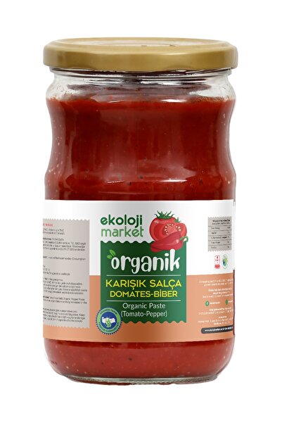 Ekoloji Market Organik Glutensiz Domates-Biber Salçası Karışık 650 gr