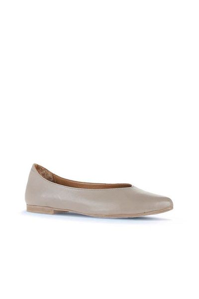Bueno Shoes Gray Leather Women's Low Heeled Shoes 01Wr3110