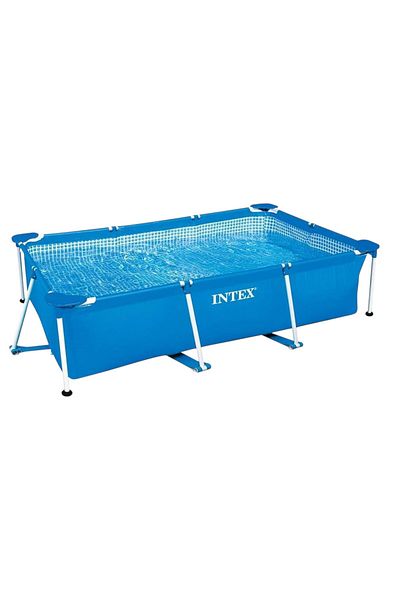 Intex Rectangular metal frame family swimming pool for the whole family, 65x160x260 cm