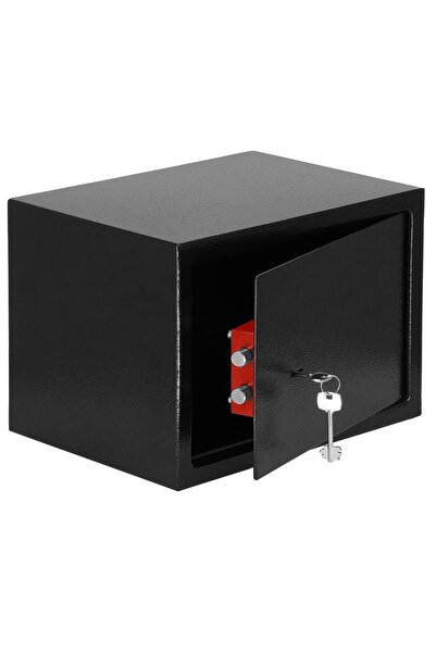 SERSIMO Seif standard cu cheie, 200x310x200 mm, Otel, Negru