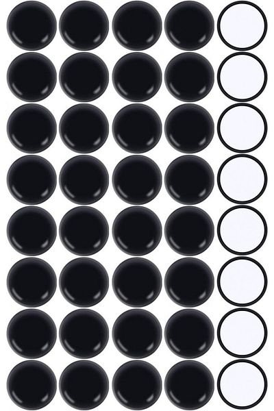 Ezprotekt Set of 40 furniture adhesive pads, plastic/EVA foam, black, 28 mm