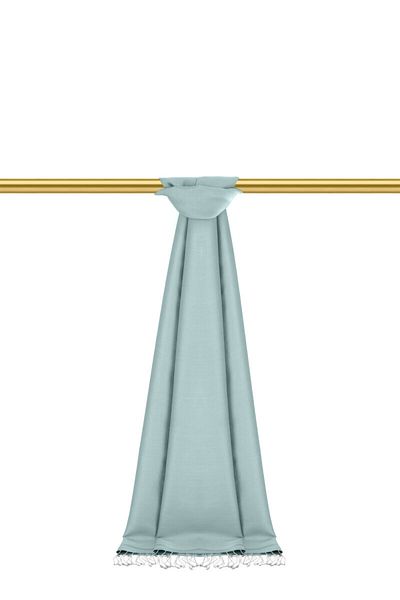 Bursa İpek Ice Blue Gray Double Sided Silk Shawl