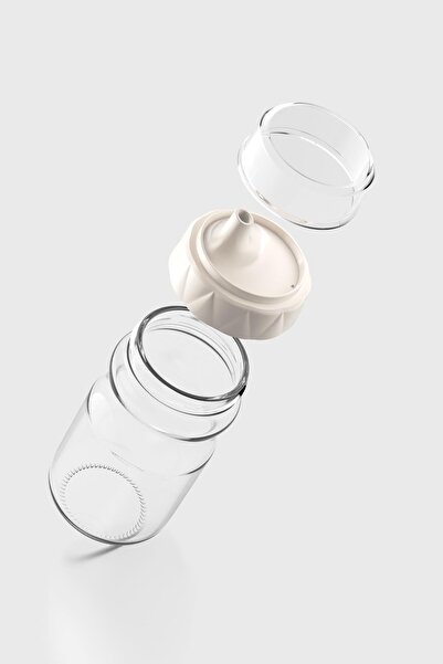 Renga Lexa 370 ml Beige Lid Glass Oil and Sauce Bowl 151072