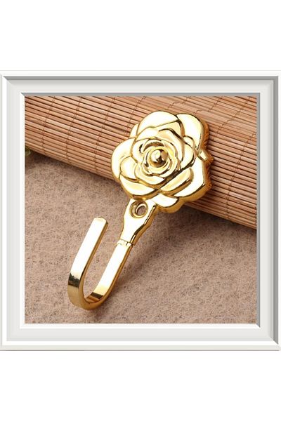 jinminamz Set Of 10 Wall Hooks, Metal, Gold, 9.4 X 2.2 Cm