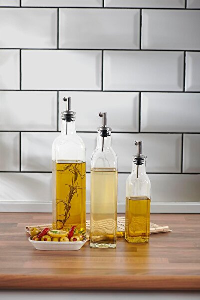 Renga Voca 250 ml Glass Oil Bottle with Metal Cap and Stopper 151006