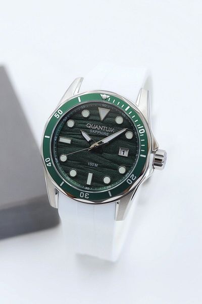 Quantum Sapphire Glass Silicone Cord Men Wrist Watch Asw123-I2015Q