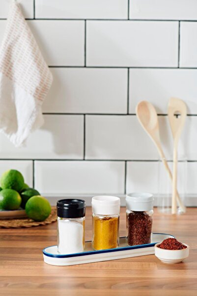 Renga Dorian 105 ml Siyah Kapaklı Cam Tuzluk 121006