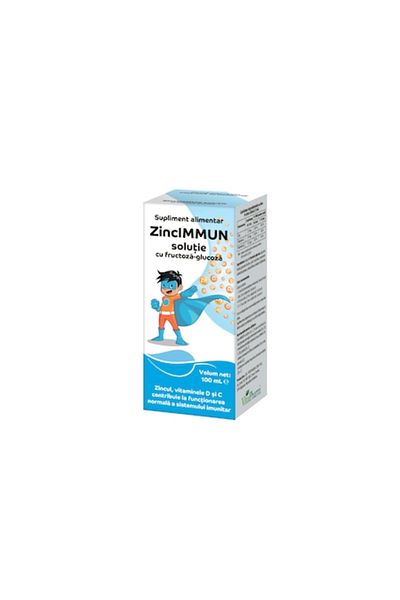 vitapharm ZincIMMUN solutie cu fructoza-glucoza, pentru functionarea normala a sistemului imunitar, 100ml