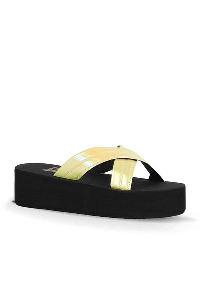 Bueno Shoes Yellow Lemon -Sipahi Women's Wedge Heeled Slippers 26Wt230164