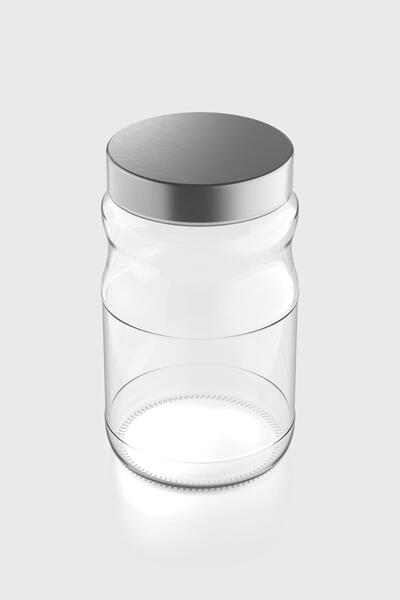 Renga Voca 1700 ml Glass Jar with Metal Lid 131077