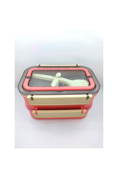 Vagonlife Lunch Box Steel 1600ml Pink Bl2221-2