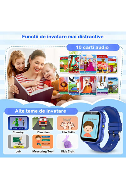 Smart Vibe MiniWATCH® eKiD36 - Παιδικό Έξυπνο Ρολόι, 24 Παιχνίδια Παζλ, Ηχητικά Βιβλία, Κάμερα Φωτογραφίας/Βίντεο/Selfie, Ροζ