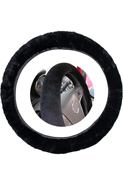 SCOBUTY husă volan de iarnă, textilă, neagră, 36-39 m