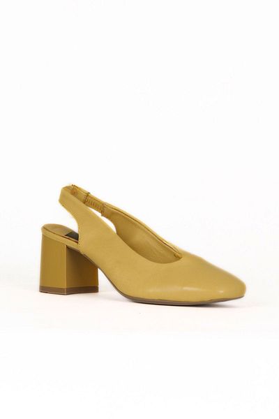 Bueno Shoes Жълти дамски обувки с ток 01we5600