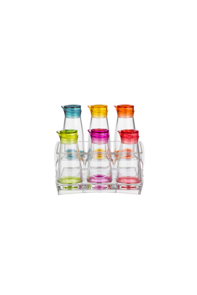 Abareek Al Safa 6 acrylic spice boxes on a stand
