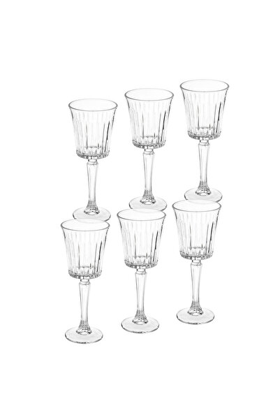Dania Set of 6 Juice Glasses with Transparent Base and Decorative Design, 255 ml Capacity
