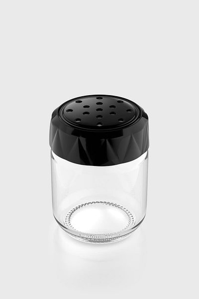 Renga Lexa 210 ml Glass Spice Rack 161015 Black