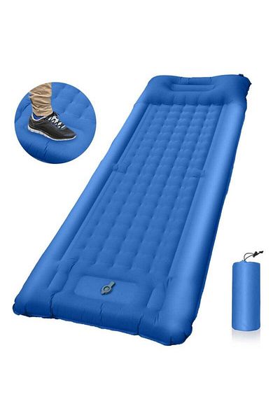 COOYA Portable Camping Sleeping Bed,Quick Inflation ,Ultralight,196cm Thickness Sleeping Pad with Pillow